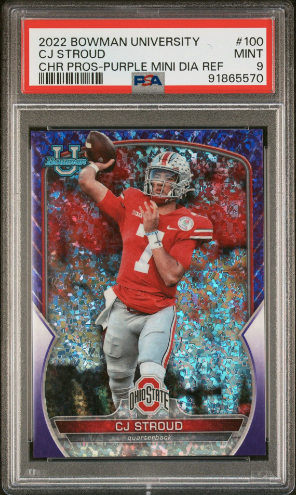 PSA 9 MINT 2022 Bowman University #100 C.J. Stroud #272/399