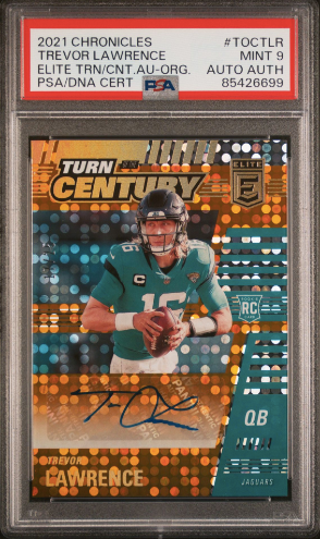 PSA 9 MINT 2021 Chronicles #TOCTLR Trevor Lawrence Autographed Rookie Card Turn Of The Century auto 17/25