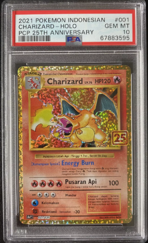 PSA 10 GEM MINT 2021 Pokemon Indonesian #001 Charizard-Holo PSA GEM MINT 10